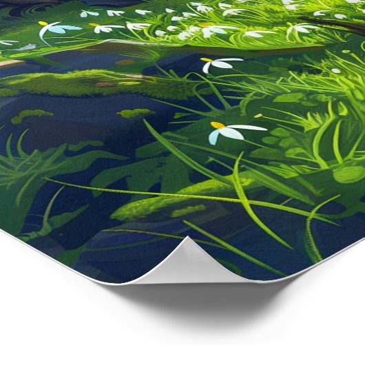 Mooie Bonsai Tree op Spring Hill Poster (Hoek)