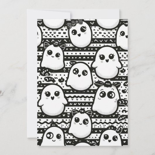 Mooie Boo Halloween bedankkaart voor verjaardag (Achterkant)