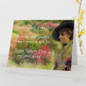 Mooie boodschap Echter aan vrouw Moederdag  Kaart (Gele Bloem)