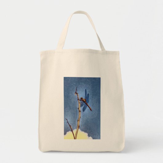Mooie boodschappentas met libel print tote bag (Voorkant)