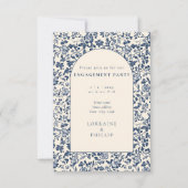 Mooie  boog bloemenverlovingsfeest kaart (Voorkant)