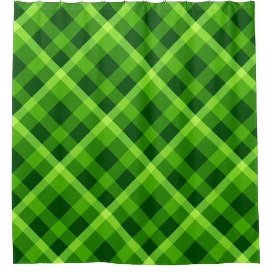 Mooie boom groen geruite douchegordijn (Voorkant)