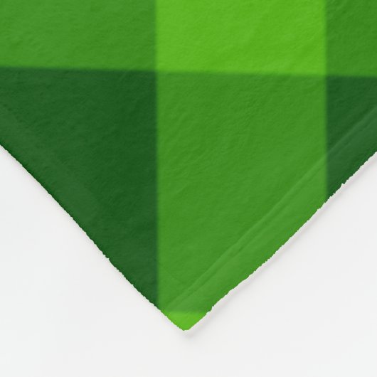 Mooie boom groen geruite grote fleece deken (Hoek)