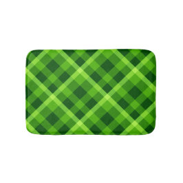 Mooie boom groen geruite kleine badmat