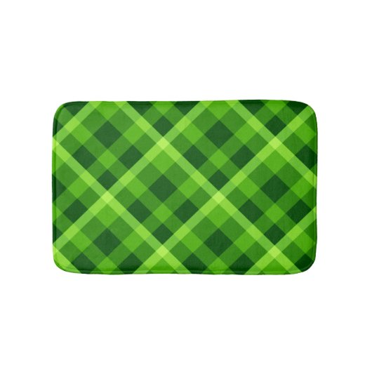 Mooie boom groen geruite kleine badmat (Voorkant)