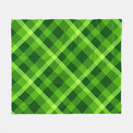 Mooie boom groen geruite medium fleece deken (Voorkant (Horizontaal))