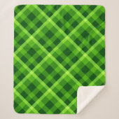 Mooie boom groen geruite medium sherpa deken (Voorkant)