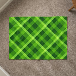 Mooie boom groene geruite kleine fleece deken