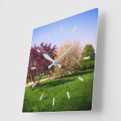 Mooie Boom Landschap Vierkante Klok (Hoek)