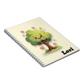 Mooie Boom Liefde Rode Harten Spiraal Notebook Notitieboek (Rechterzijde)