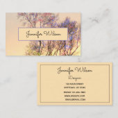 Mooie boom met zonsondergang Visitekaartje (Voorkant / Achterkant)