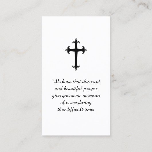 Mooie boom portret memorial sympathie kaart visitekaartje (Achterkant)