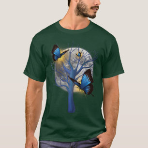 Mooie boomgeoriënteerde vlinders t-shirt
