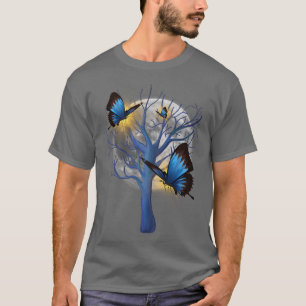 Mooie boomgeoriënteerde vlinders t-shirt