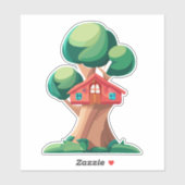 Mooie boomhut sticker (Vel)