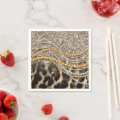 Mooie boomluipaard voor dierlijke afdruk servet (Insitu)