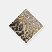 Mooie boomluipaard voor dierlijke afdruk servet (Hoek)
