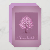 Mooie boomuitnodiging kaart (Voorkant / Achterkant)