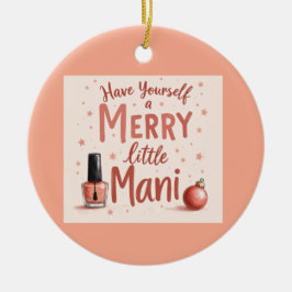 Mooie boomversiering voor iedere manicure liefhebb keramisch ornament