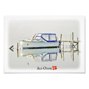 Mooie boot in Als Odde/Denemarken Fotoprint! Foto Afdruk