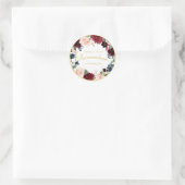 mooie bordeaux bloemenquinceanera sticker (Tas)