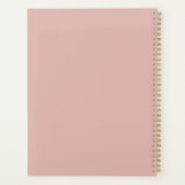 Mooie bordeauxrode bloemen planner (Achterkant)