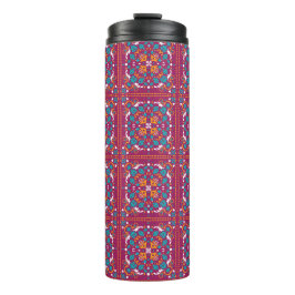 🤩 Mooie bordeauxrode en turquoise Azulejos,   Thermosbeker