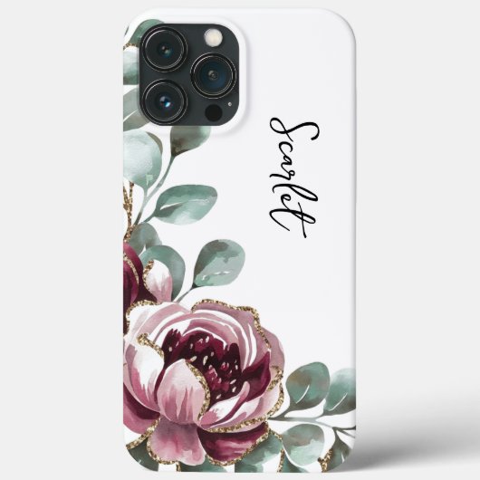 Mooie bordeauxrode rozen bloemen Case-Mate iPhone case (Achterkant)