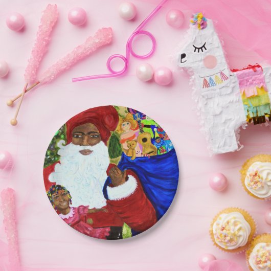 Mooie Borden voor kerstfeestdagen met zwarte kerst Papieren Bordje (Feest)