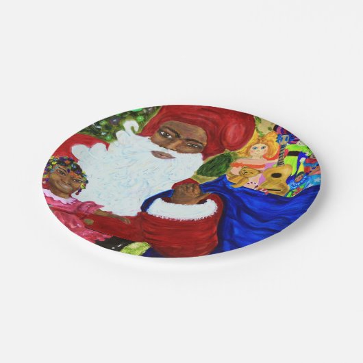 Mooie Borden voor kerstfeestdagen met zwarte kerst Papieren Bordje (Gekanteld)