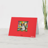 Mooie Border Collie Gebrandschilderd Glas Kaart (Achterkant)