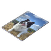 Mooie Border Collie Hond Foto Notitieboek (Linkerzijde)