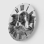 Mooie Border Collie Hond Grote Klok (Hoek)