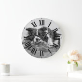 Mooie Border Collie Hond Grote Klok (Huis)