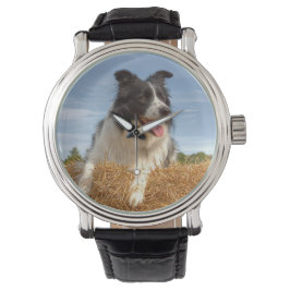 Mooie Border Collie Hond Horloge