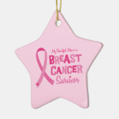 Mooie borstkanker overlevende siervoorwerpen keramisch ornament (Links)