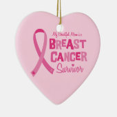 Mooie borstkanker overlevingsornament keramisch ornament (Rechts)