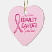 Mooie borstkanker overlevingsornament keramisch ornament (Links)