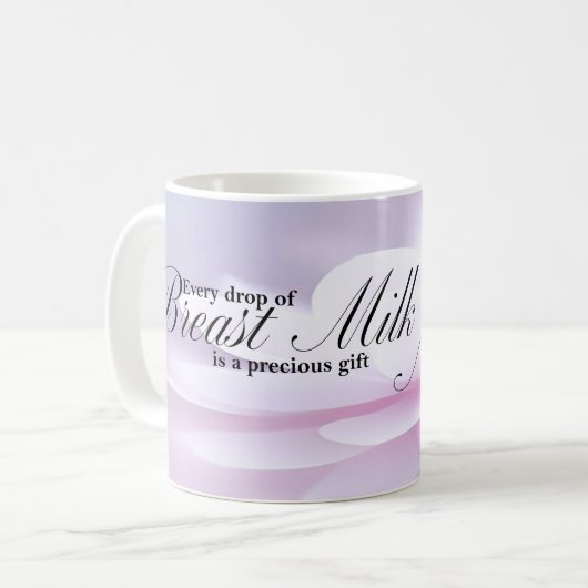 Mooie borstvoeding mok (Voorkant links)