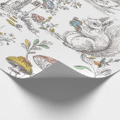 Mooie bos-babyshower cadeaupapier (Hoek)
