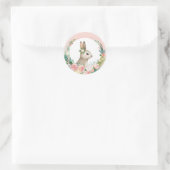 Mooie bos bosdieren - Little Bunny Ronde Sticker (Tas)