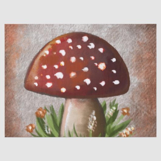 Mooie Bos Paddenstoelen Tissue Papier (Voorkant)