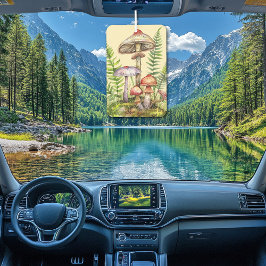 Mooie bos paddenstoelen varens luchtverfrisser