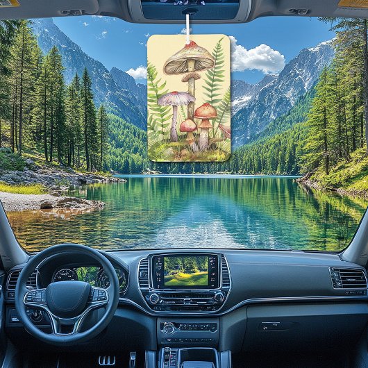 Mooie bos paddenstoelen varens luchtverfrisser