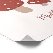 Mooie bos paddestoel minimalistisch  poster (Hoek)