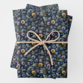 Mooie bosbes inpakpapier vel (In situ)