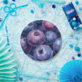 Mooie bosbessen | fruitschilderij papieren bordje (Feest)