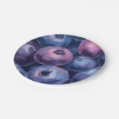 Mooie bosbessen | fruitschilderij papieren bordje (Gekanteld)