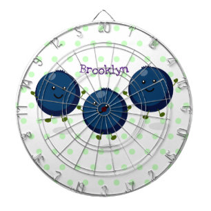 Mooie bosbessen paarse illustratie van de cartoon dartbord