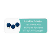 Mooie bosbessen paarse illustratie van de cartoon etiket (Voorkant)